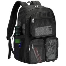 Heavy Duty Mesh Backpack for School Mesh Bookbag See Through for Beach, Trave...