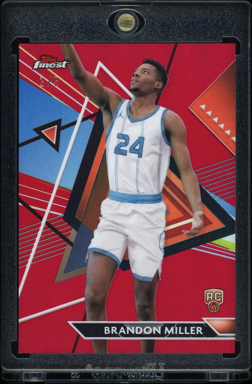 Brandon Miller 2023-24 Topps Finest #176 Red Refractor Rookie /5 Hornets