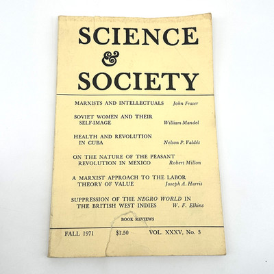 Science & Society Journal Fall 1971 Vol XXXV No 3 Marxism Cuba Mexico Africa