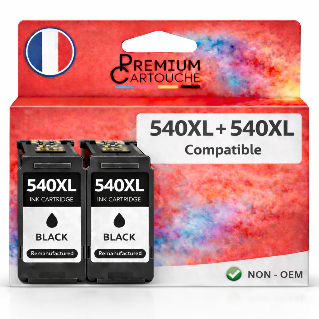 Lot cartouches PG540XL grande capacite pour eviter les pannes d'encre noire