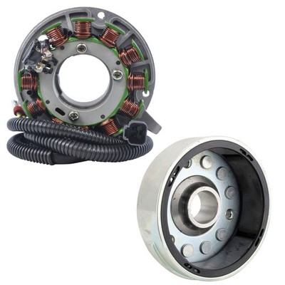 Stator + Flywheel Lynx Rave / 59 YETI 550 2014 OEM Repl. # 420889367 420889376