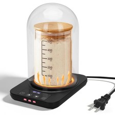 Sourdough Starter Warmer with Glass Dome,Precise 1 F Thermostat 70-100 F 