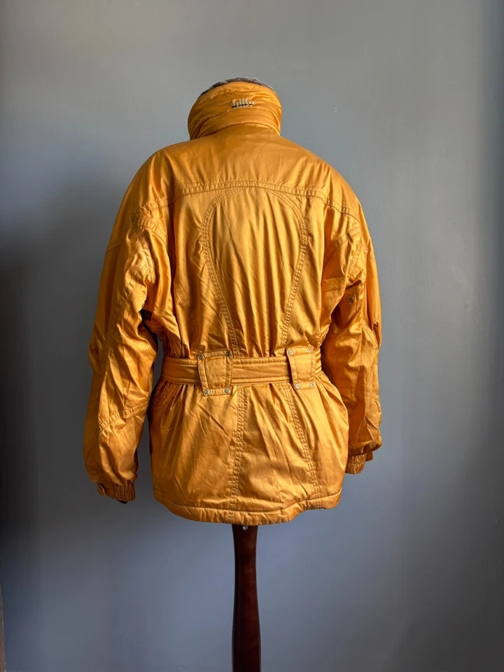 KILLY Vintage RETRO SKI JACKET gold metallic shiny 10 80s 90s puffer Y2K RECCO - Image 2 of 4