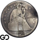 1843 Seated Liberty Dollar *Hard To Find* Bent Rim, Scarce Key Date