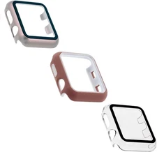 WITHIT 3-Pack Protective Cover for Apple Watch 40mm, Rose Gold, Pink and Clear