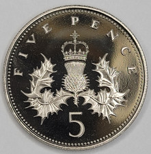 1988 Elizabeth II - Proof 5p Five Pence Great Britain UK Coin