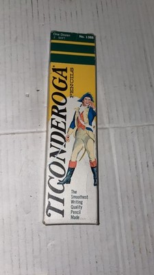 New VTG Box Of 12 Dixon Ticonderoga  1388 No.2 Medium Pencils NOT USED  