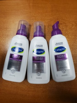 3 Pack: Cetaphil Oil Removing Foam Wash 8 oz. ea. MISSING LIDS (1188a) - R5P1