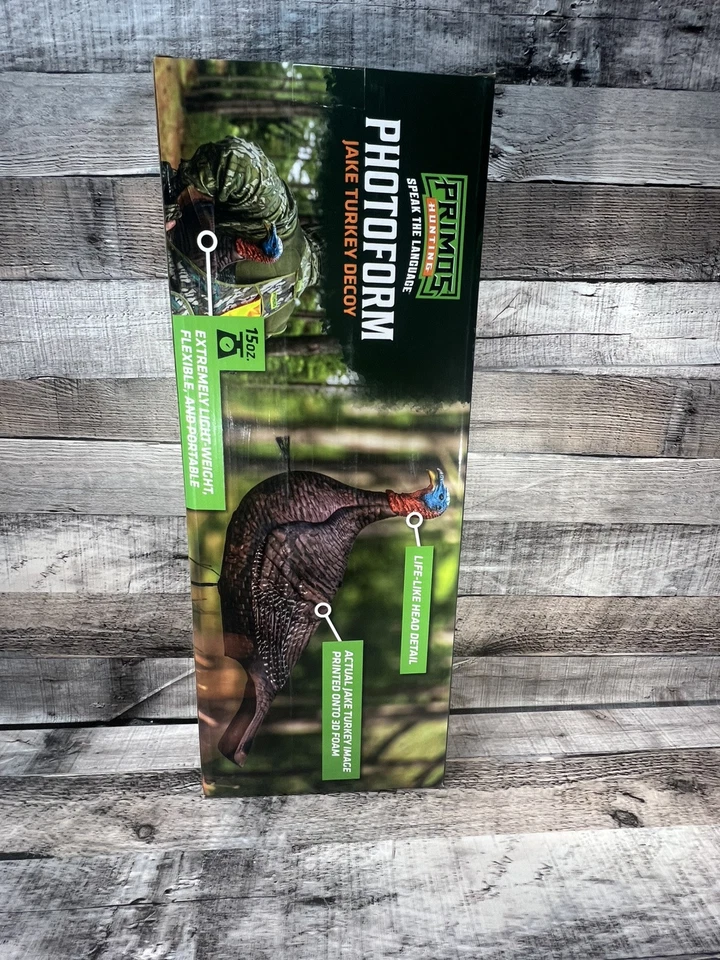 Señuelo de pavo "Jake" Primos® Photoform #69069 espuma 3D flexible ligera ¡Nuevo! Foto 2 de 4