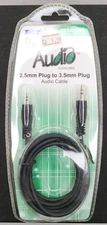 Luxtronic 2.5mm Male to 3.5mm Male 6' Audio Cable New in Package