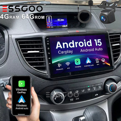 4G+64GB Android 15 Apple Carplay For Honda CRV 2012-2016 Car Stereo Radio Camera