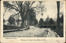 Milford, New Hampshire NH Souhegan Amherst Street Antique Vintage Postcard
