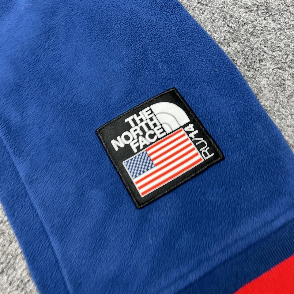 Bufanda polar The North Face talla única azul bandera de EE. UU. parche extremos a rayas Foto 2 de 4