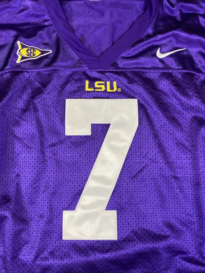 Camiseta de fútbol americano LSU Tigers para hombre vintage Tyrann Mathieu cosida #7 talla 50 Foto 4 de 4