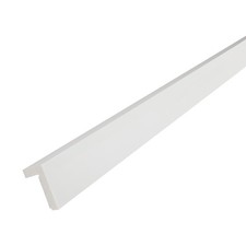 Outwater 3/4" x 1-1/2" Styrene Angle Molding White 4FT Adhesive 1 Pc