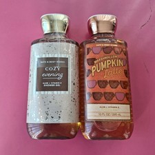 Bath  Body Works COZY EVENING  MARSHMALLOW PUMPKIN LATTE Shower Gel Wash Set
