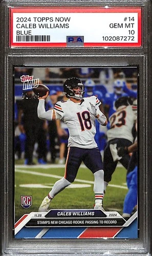 2024 Topps Now #14 Caleb Williams Blue PSA 10 #/49