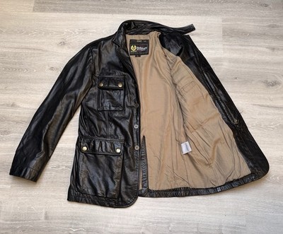 Belstaff Herren Lederjacke Douglas Größe: 50/L. Schwarz Neuwertig