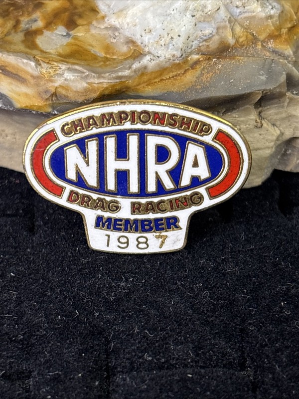 1987 NHRA Championship Drag Racing Member Lapel Pin Vintage