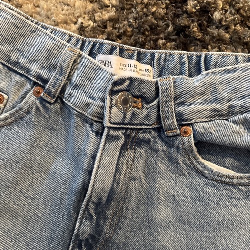 ๐ Zara Girls' High-Rise Distressed Denim Shorts โ Size 11/12 - Picture 15 of 24
