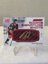 2023 24 UD Engrained 17/99 Jacob Perreault Gold Pen Carbon Fiber Stick Auto RC🔥