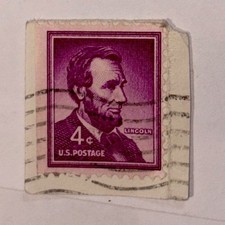 ABRAHAM LINCOLN 4 CENT STAMP PURPLE VERY RARE