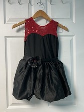 Revolution Dancewear Black And Red Child Large Jazz/Tap Dance Costume