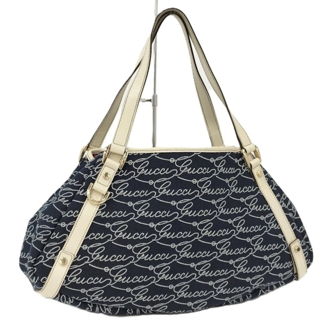 Sac à main GUCCI toile cuir marine 130736