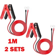 2 Sets 12/24V 30A Car Battery Alligator Clip With Extension Cable For Car Truck