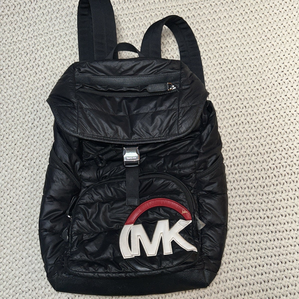 MICHAEL KORS Quilted Black Backpack MK Michael kors Carine medium quilted leather | Mercari main image 4