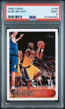 1996 Topps Kobe Bryant #138 PSA 9 Los Angeles Lakers Rookie Basketball Card. rookie card picture