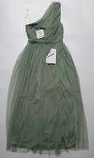 Anaya With Love Women One Shoulder Thigh Split Maxi Dress Size UK10 Forest Green