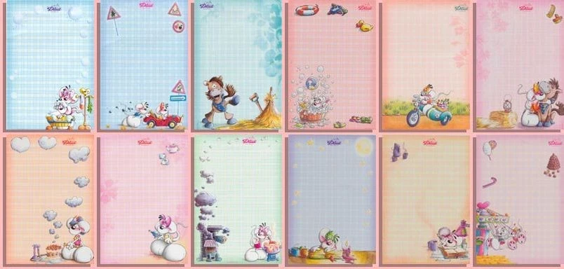 Diddl série complète 24 feuilles parfums à gratter A5 313 - 336 - Photo 3/3