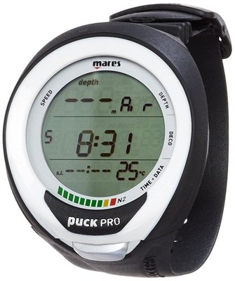 Mares Puck Pro+ Wrist Dive Computer - Black/White