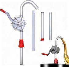 50" Drum Rotary Barrel Pump Hand Crank Diesel Fuel Oil Transfer Pump 55 Gallon