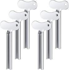 ZOCONE Toothpaste Squeezer, 6pcs Metal Tube Squeezer Key Stainless Silver