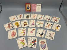 Whitman Vintage Old Maid Card Game Circus Theme with Box and Rule Card