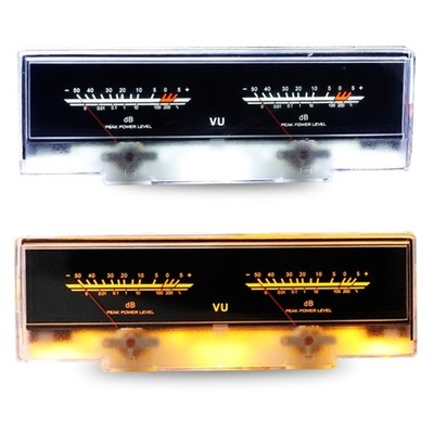 2-Way VU Meter Splitter Switcher Box Stainless Steel Adjustable Resistance