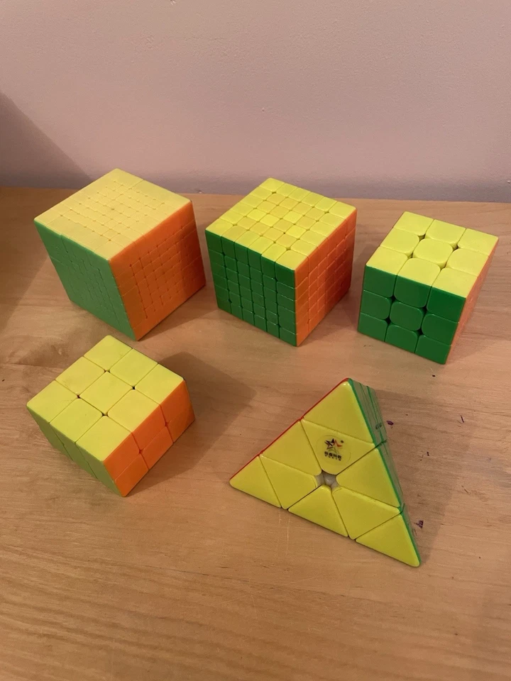 Lote de trabajo 3x3x2 3x3 8x8 6x6 Pyraminx cubos de Rubik rompecabezas retorcido juguete Moyu - Imagen 2 de 2