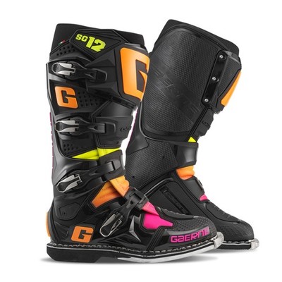 Gaerne For SG12 Limited Edition Motorcycle Boots Size 11 Black/Orange/Pink