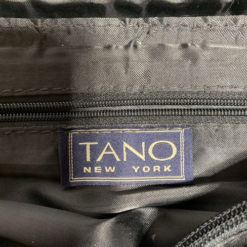 Tano New York Polished Black Leather Shoulder Unique Front Flap Magnetic Snap - Picture 9 of 24