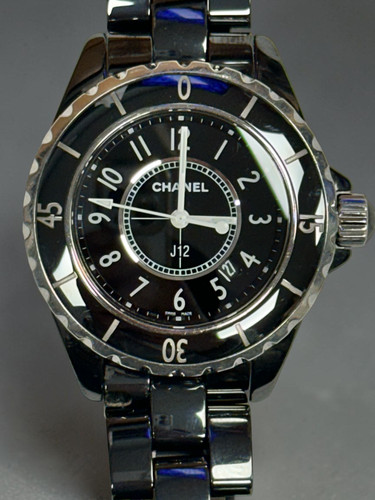 Chanel J12 Black Ceramic Quartz H0682 Full Set Box Papers 2014