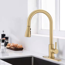 Stainless Steel Touchless Single-Handle Pull-Down Sprayer Kitchen Faucet with Sw