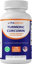 Turmeric Curcumin with Black Pepper Supplement, Joint Support 120 Capsules