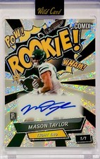 2025 Wild Card Comix Rookie! Mason Taylor RC Auto 1/1 Rainbow Sparkle