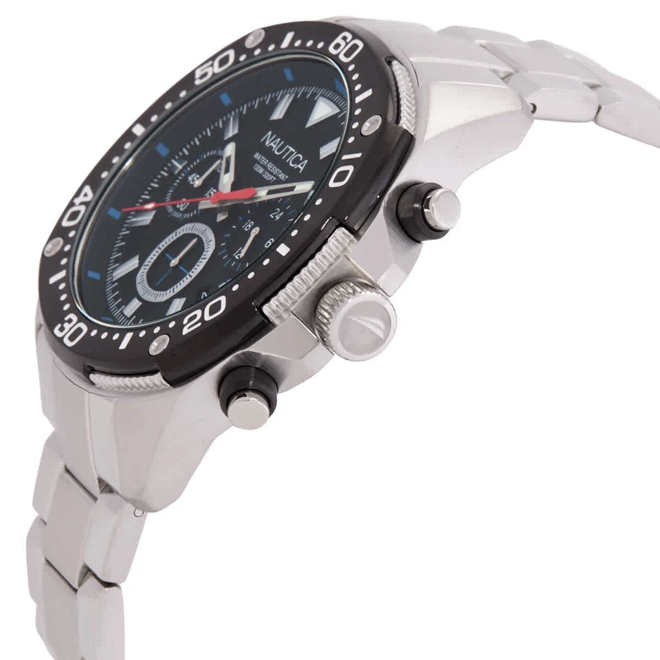 Nuevo reloj para hombre Nautica NAPBSF406 NCT vela azul esfera negra 46 mm Foto 2 de 3