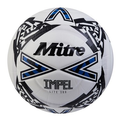 Mitre Impel Lite 360 Fußball | sehr robust | 5, weiß/schwarz/blau 