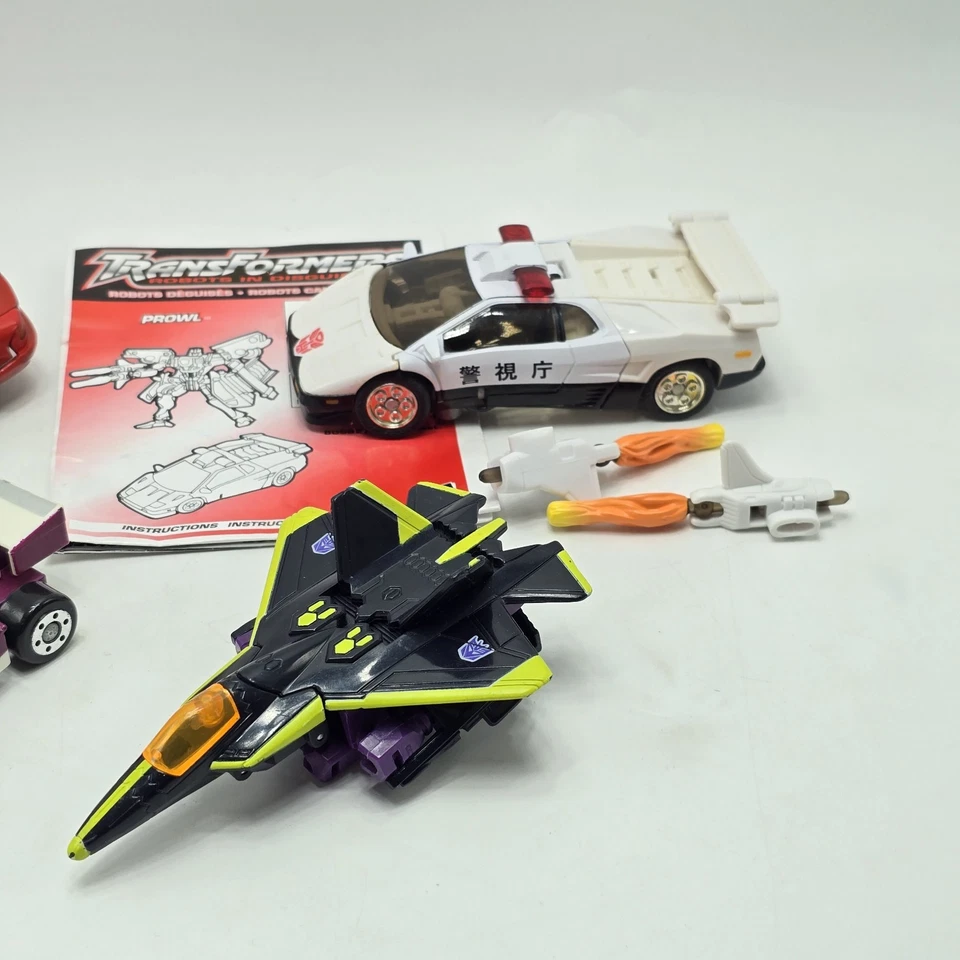 变形金刚 RID 批量 4 件 Prowl Sideburn Skid-z Windsheer 近乎完整 — 第 3/4 张图片