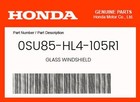 Honda Genuine Glass Windshield - 0Su85-Hl4-105R1