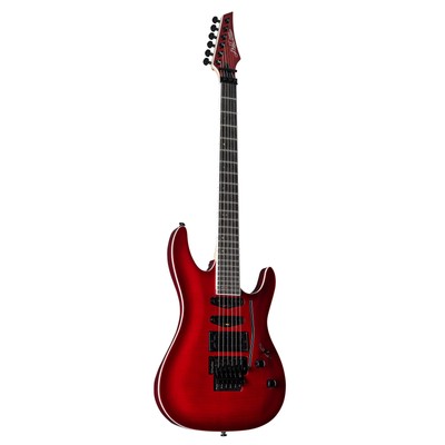 J&D CT90FFM E-Gitarre ST-Style Red Sunburst Lindekorpus Ahornhals 24 Bünde HSS